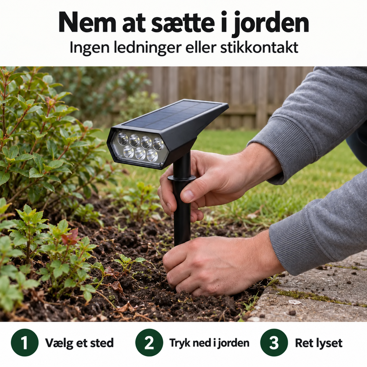 NOVA – Solcellsdriven Trädgårdsspot - DK